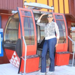 Cabine do teleférico exposta no Valle Nevado